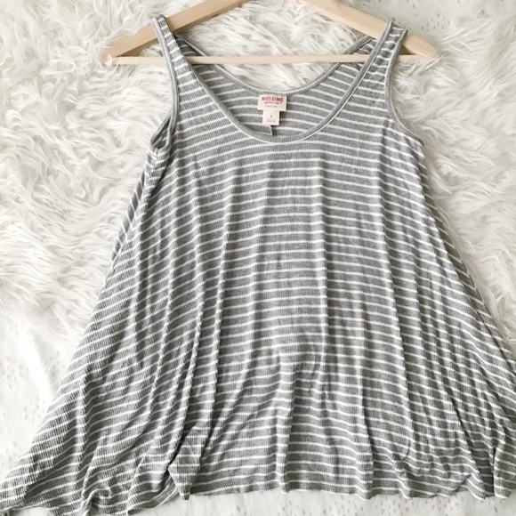 Mossimo Supply Co. Tops - Grey + White Stripe Tank